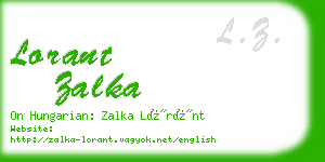 lorant zalka business card